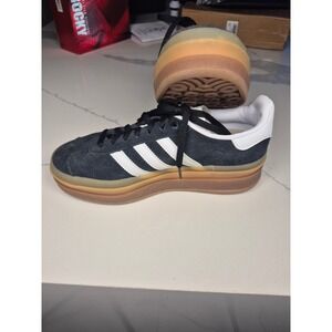 Adidas Gazelle Bold Grey White Platform Sneaker Suede Gum Sole ID6991 Womens 5.5